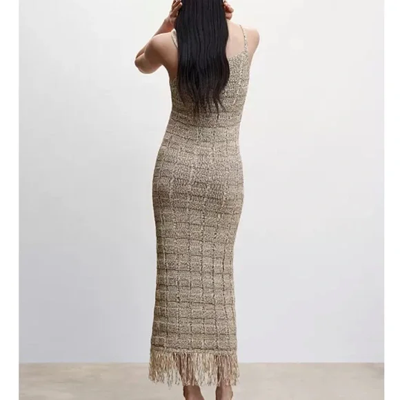Mango | Dresses | Mango Knit Dress With Fringe Size S | Poshmark